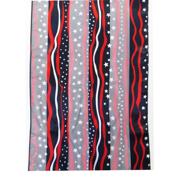 Silky Red White Blue Stars & Stripes Patriotic Flag Scarf Veterans Day E… - Picture 3 of 4